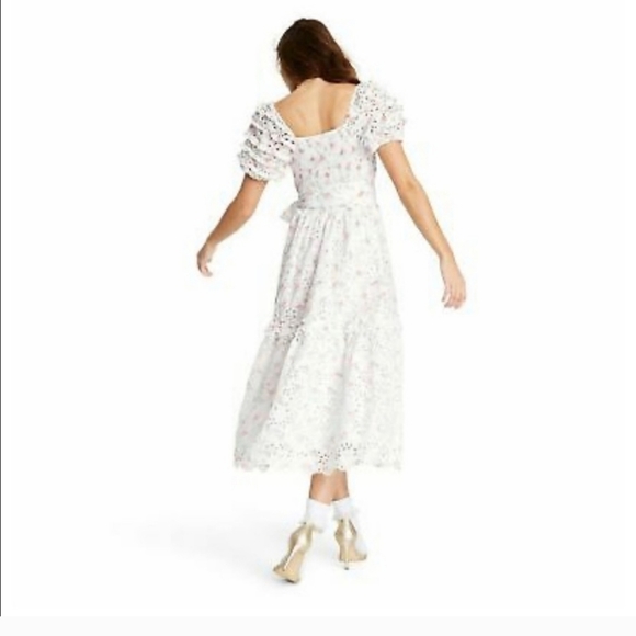 LoveShackFancy White and Pink Floral Maxi Dress - Picture 9 of 9